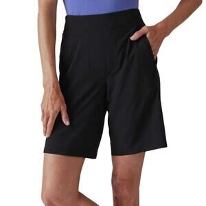 Athleta Brooklyn Bermuda Womens Black Side Slant Pocket Shorts Size 20